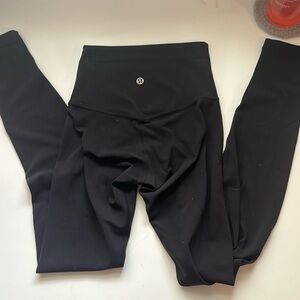 Lululemon black high rise align leggings size 0, 28 inch